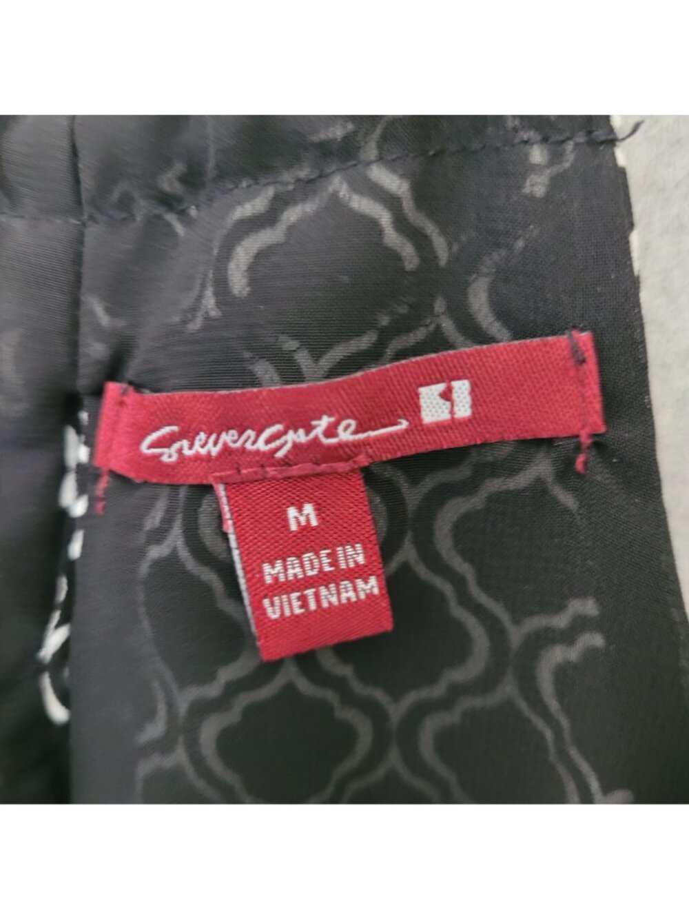Gievergate Geometric Print Racerback Cami Womens Size S/M Black White Y2K - Picture 7 of 9